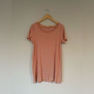 Madewell Swingy Tee Dress in Stripe